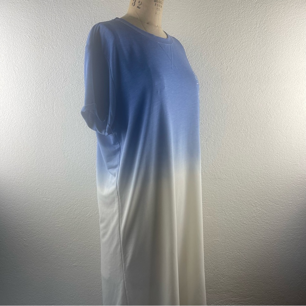 Junk Food I L Los Angeles Rams Football Sports Fan Heathered Ombré T-Shirt Dress - Picture 8 of 16